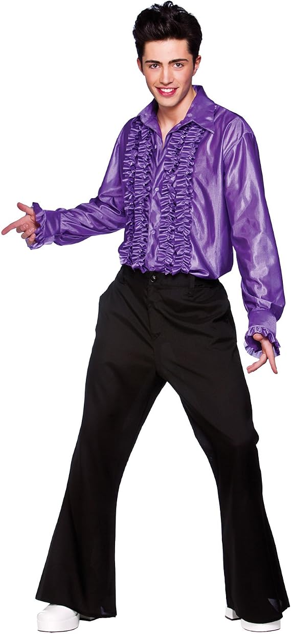 purple 70s shirt