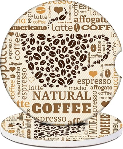 Miniatura 16 de Portavasos para automóvil, posavasos de cerámica absorbente para atardecer de montaña, portavasos para bebidas, accesorios de automóvil para mujeres