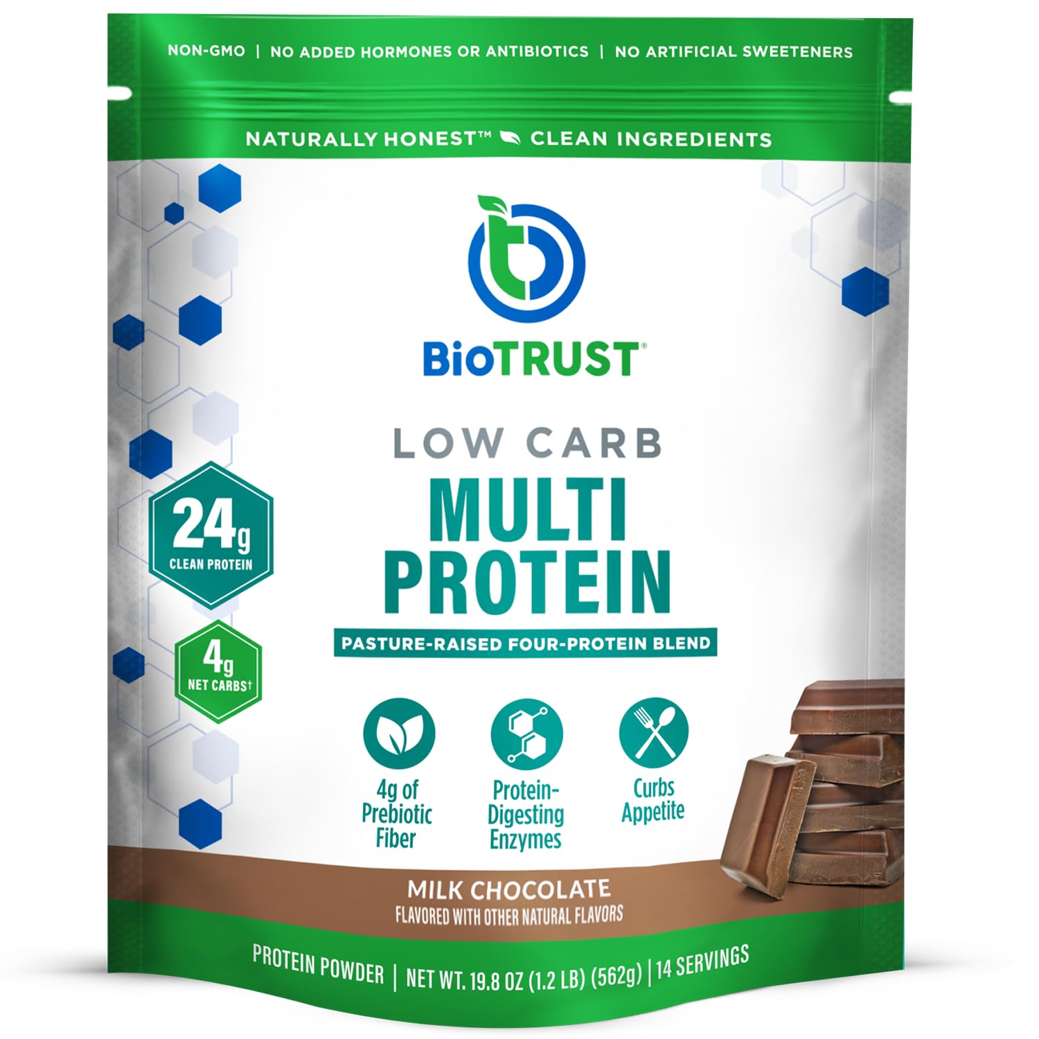 BioTrust Low Carb Protein Powder – Delicious Whey & Casein Blend from Grass-Fed Hormone Free Cows – Non GMO, Gluten Free (Chocolate)