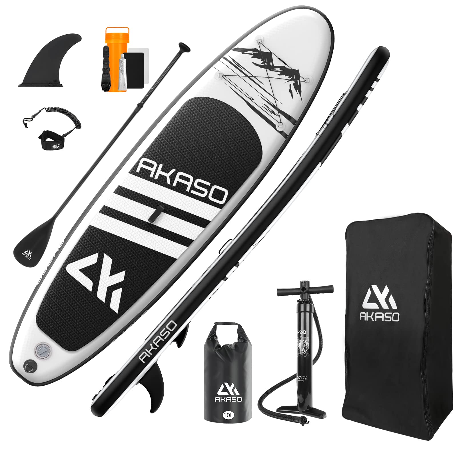 AKASO Inflatable Paddle Board, Inflatable Stand Up Paddleboard, Paddle Board for Adult
