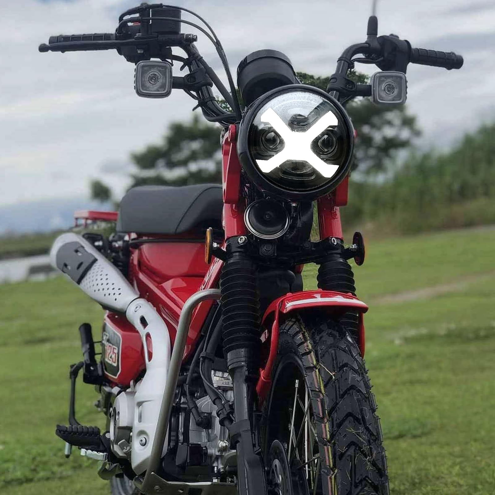 Amazon | HENGTUAOTO ハンターカブCT125 XスタイルホワイトDRLヘッド