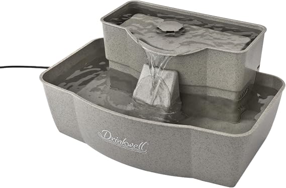 PetSafe Multi-Tier Pet Fountain Large Waterer Great for Cats and Dogs 2 Heights to Drink from Great for Senior Pets 100 Oz Water Capacity Fresh, Filtered Water