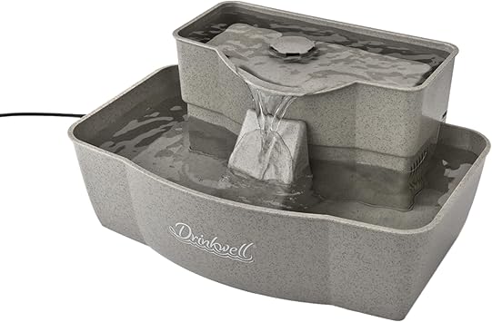 PetSafe Multi-Tier Pet Fountain Large Waterer Great for Cats and Dogs 2 Heights to Drink from Great for Senior Pets 100 Oz Water Capacity Fresh, Filtered Water