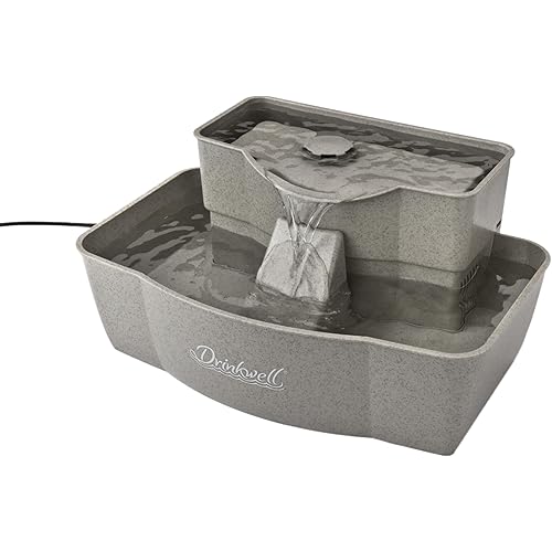 PetSafe Drinkwell Multi-Tier Pet Fountain - Encourages Hydration for Cats & Dogs - Large-Capacity Waterer - Double Tier - Filtered Fountain with Carbon Filter - 100 oz Water Capacity