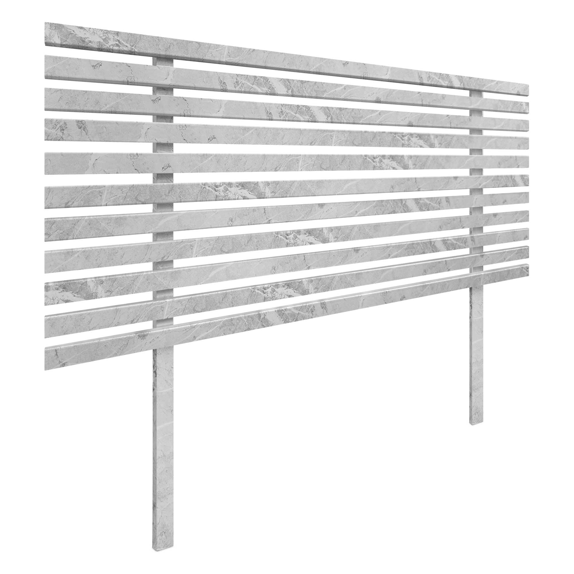 DHOME Cabecero de Madera reciclada DM con Patas Estilo Japonés Cama Palets Herrajes incluidos (90cm, Acabado Mármol)