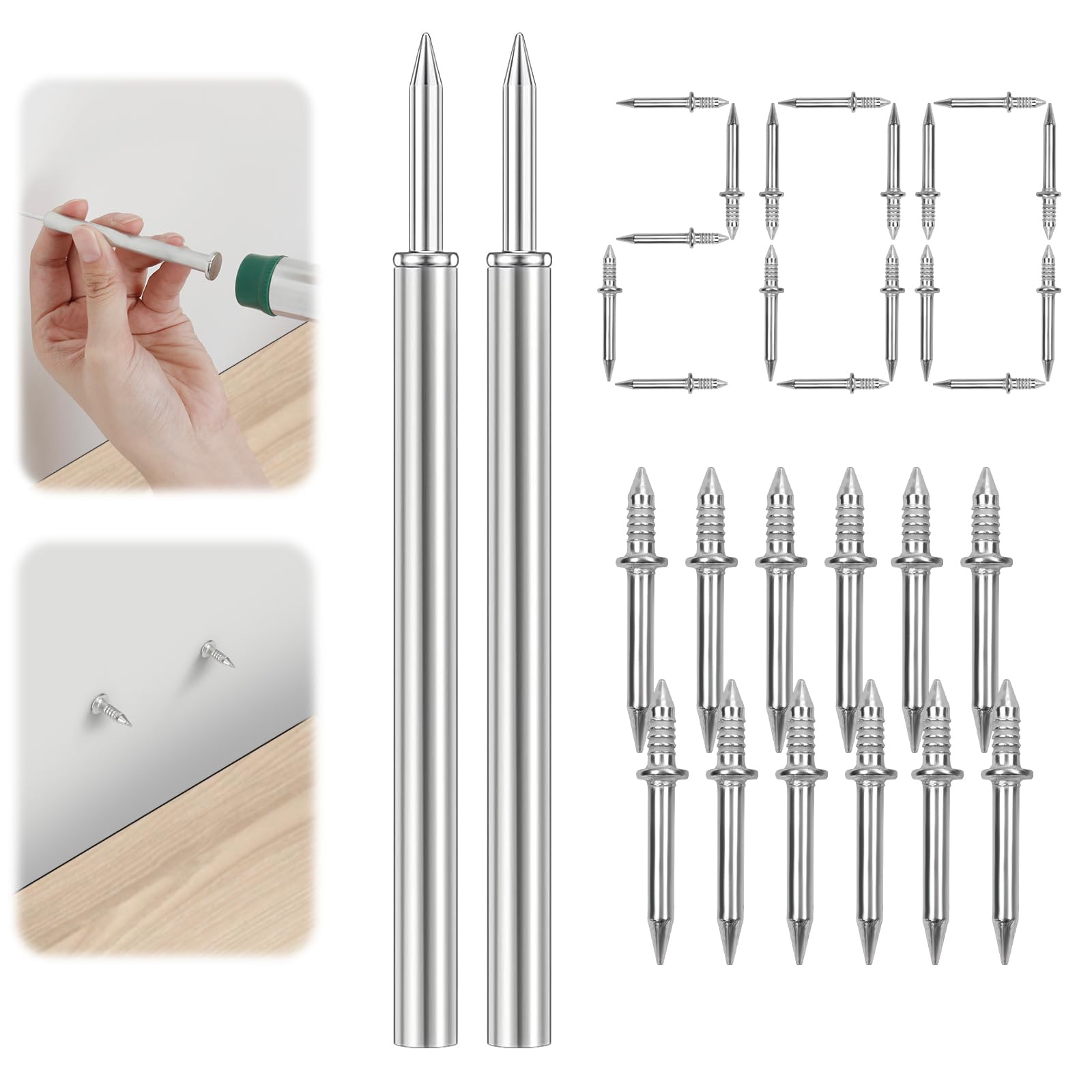 200 Chiodi Invisibili Per Battiscopa - Doppia Testa, Con Attrezzo Di Montaggio - Foto 5