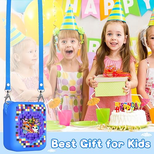 Miniatura 5 de BEARDDO Bitzee - Funda de silicona para juguete interactivo digital para mascotas, funda protectora para niños, funda de piel azul con cordón para