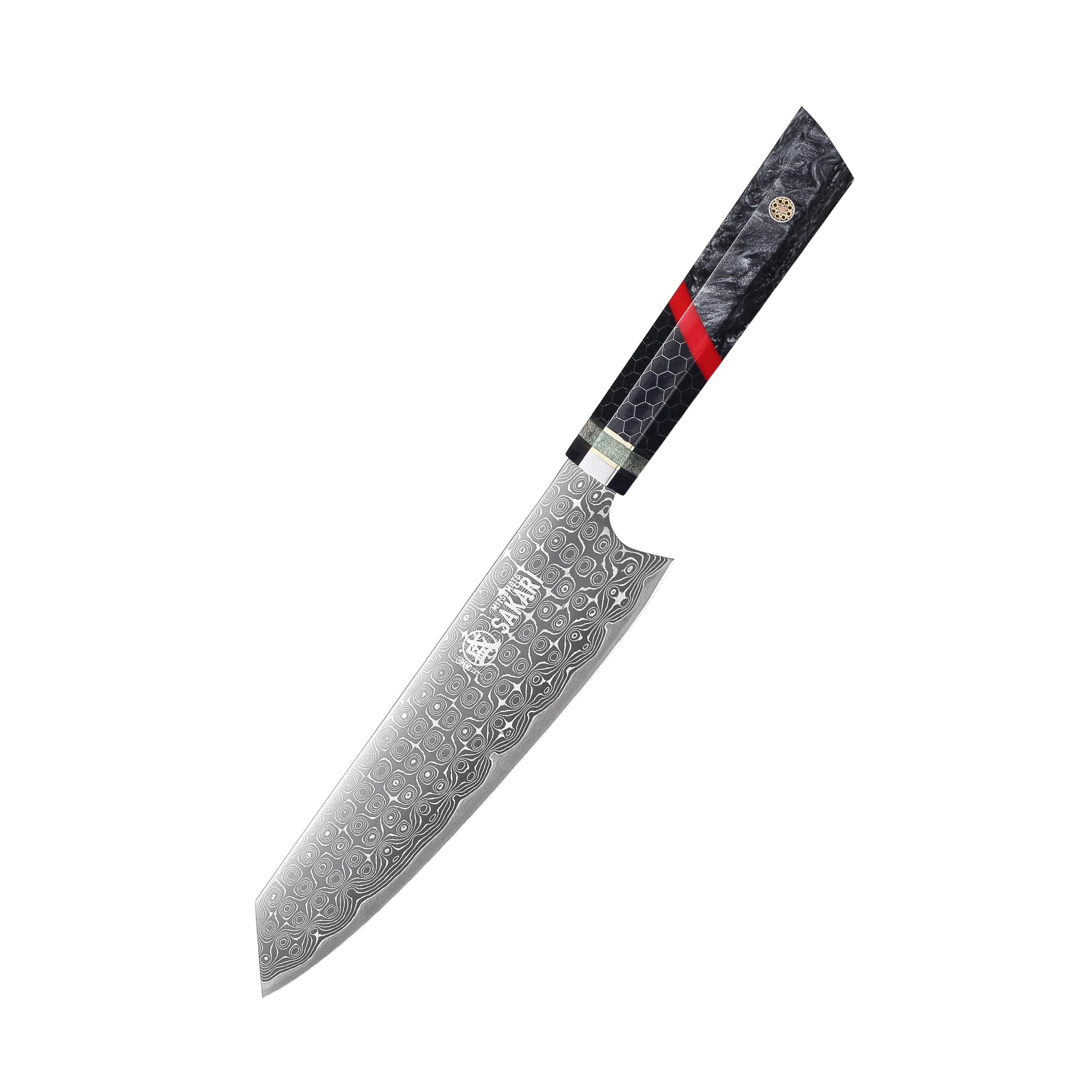 MITSUMOTO SAKARI Cuchillo Kiritsuke Japonés, 20 cm Cuchillos Cocina Damasco