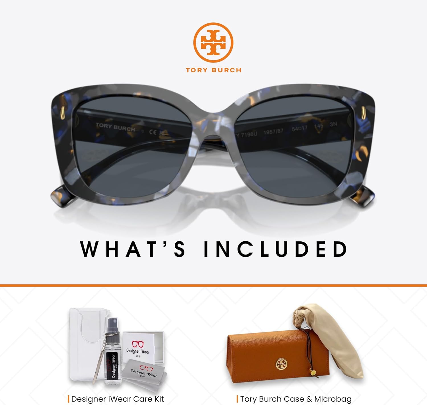 Tory Burch TY7198U Butterfly Sunglasses for Women +BUNDLE with ACCESSORY EYEWEAR KIT - Image 2