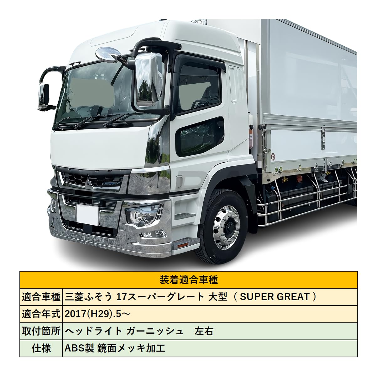 ☆ふそう スーパーグレート純正メッキヘッドランプベゼル新品☆