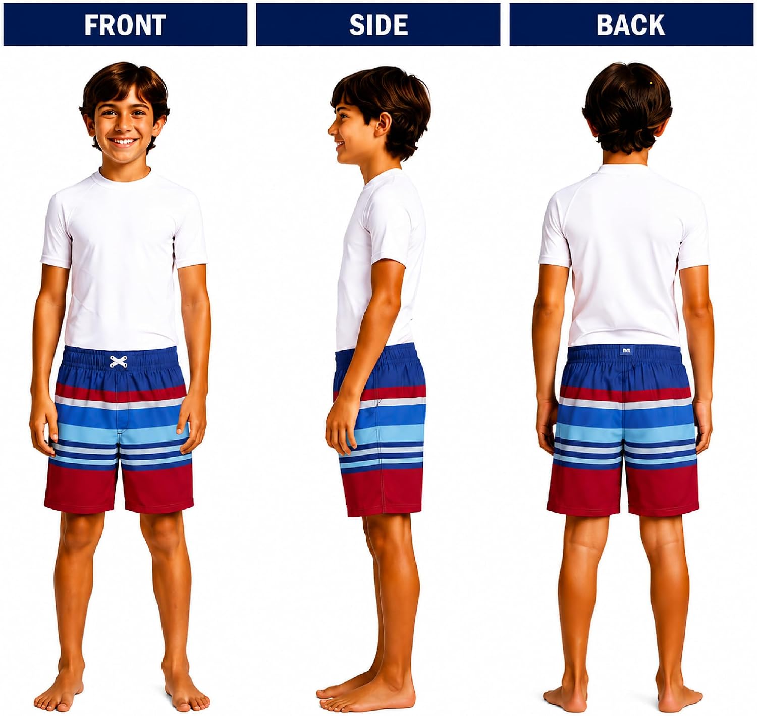 iXtreme Boys Swim Trunks - Quick Dry Comfort Stretch Swim Shorts with Drawstring Waistband - Kids Swimsuits Swimming Trunks