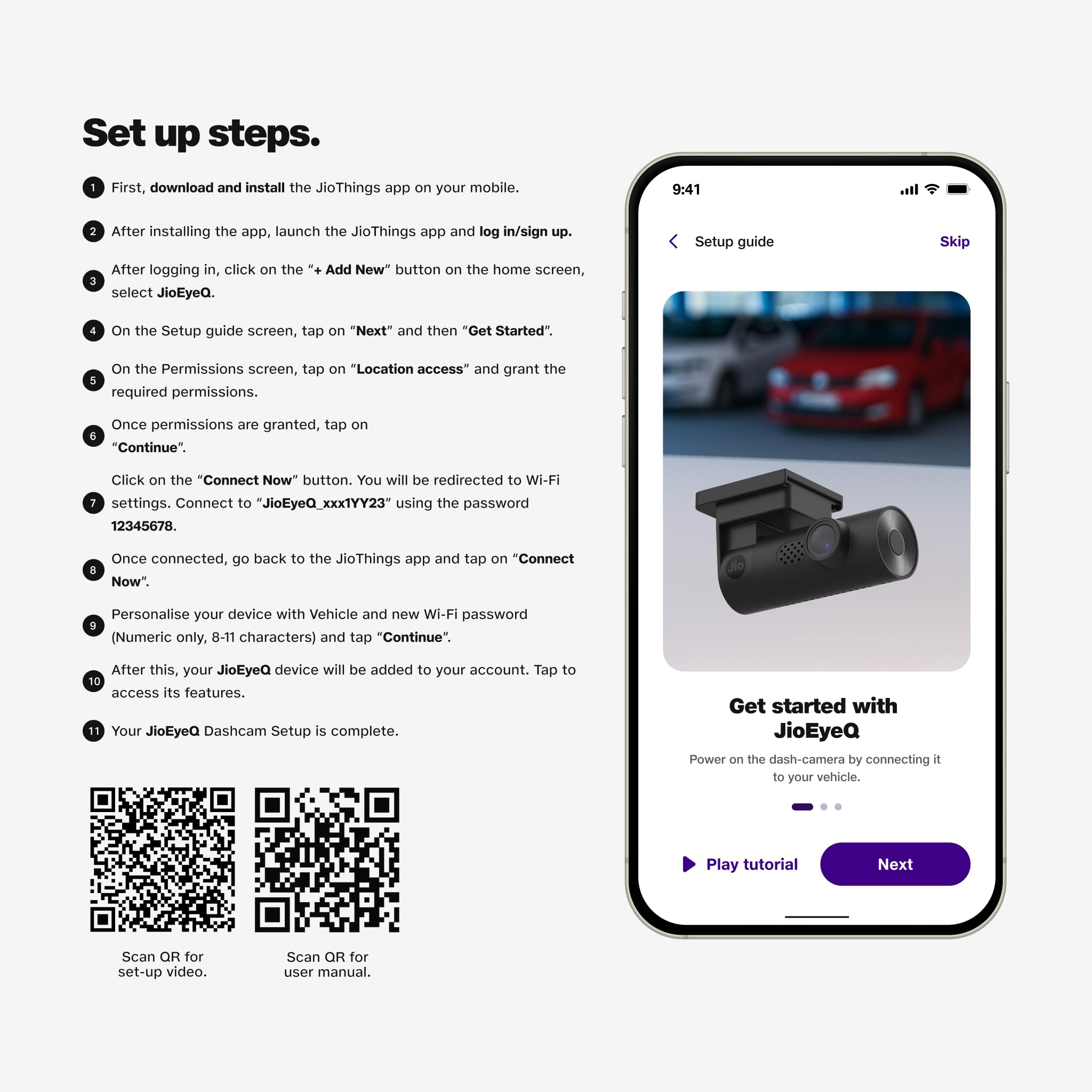 JioEyeQ Dashcam (2026) with GPS |1080p Camera | 140° Ultrawide FOV | AI Pedestrian Detection | 32GB Micro SD Included | Night Vision| Emergency Recording | Collision Detection | Built in Wi-fi & Mic — Amazon image 7