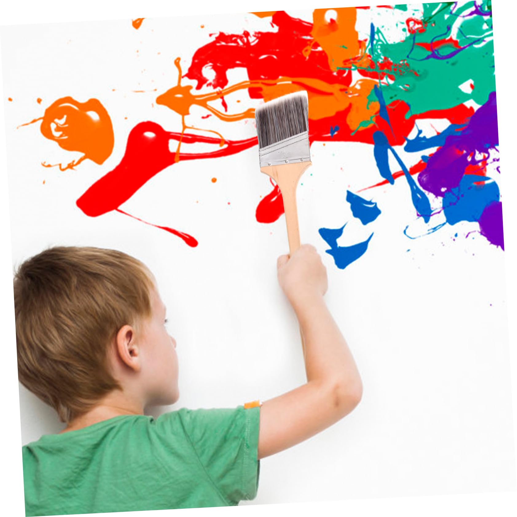 Pinsel mit Holzgriff für Aquarell und Ölmalerei 4 Stück Schulanfang Deko