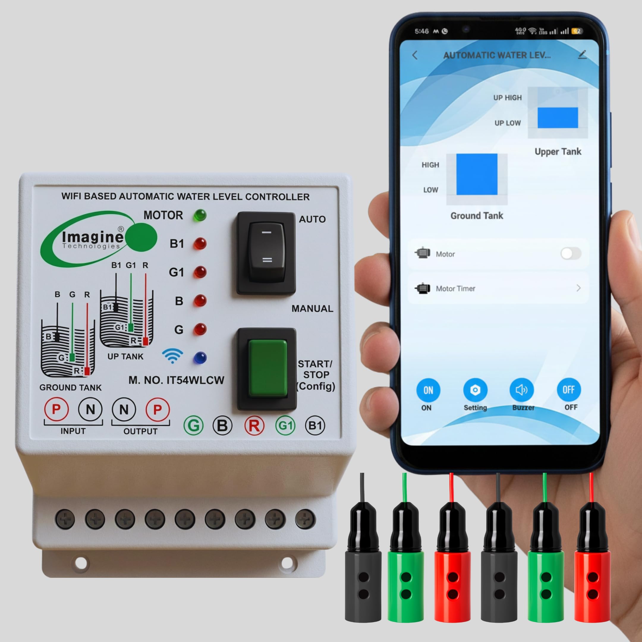 Smart WiFi Based Fully Automatic Water Level Controller With Dry Run Protection | Smart Water Pump Controller | Supports Up to 2 HP Motor | App Control with Alexa & Google-image-19