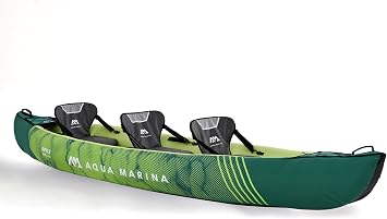 Aqua Marina Kayak Inflatable Set for 2 - 3 People Ripple 2022 12'2 Inch Paddle Boat Canoe with Paddle Pump Backpack 370 x 85 cm