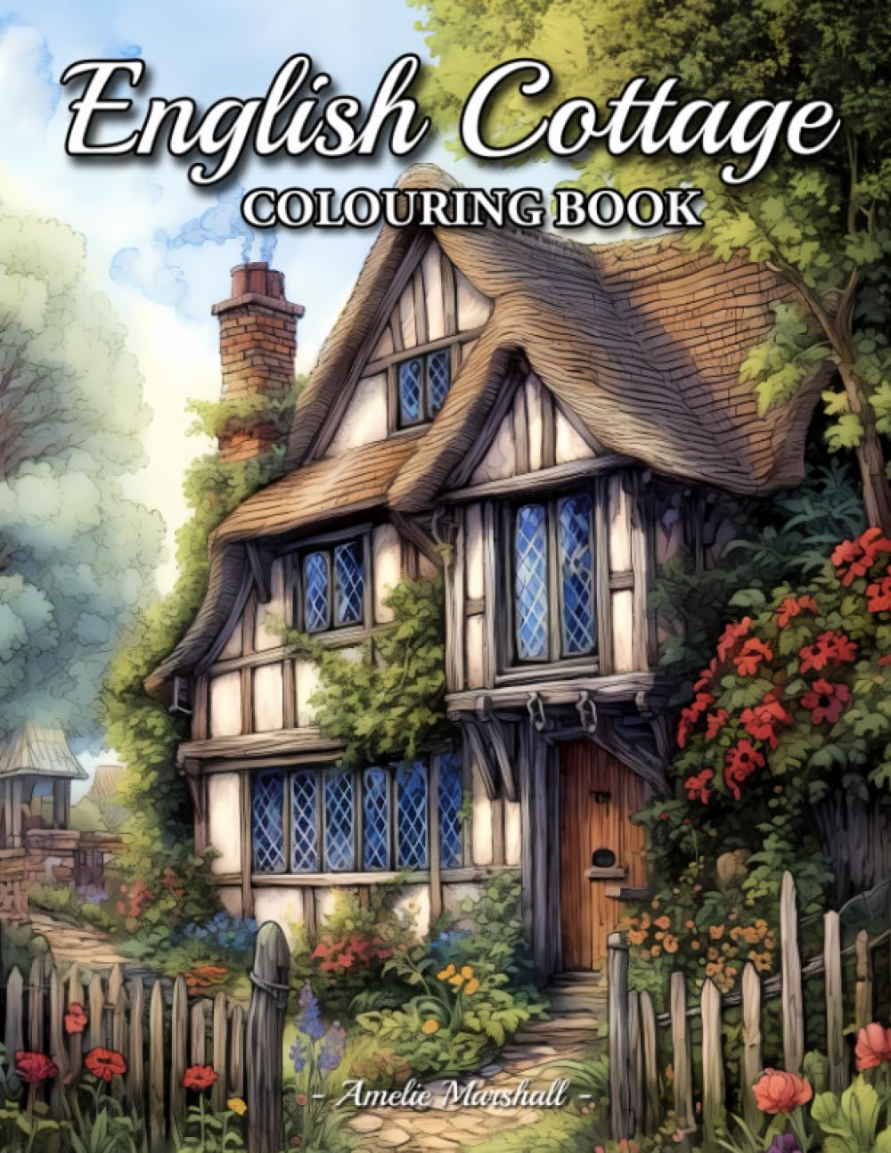 English Cottage Colouring Book: Beautiful Country Cottages And Charming Country Scenes Colouring Book For Adults