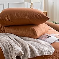 Vista 75 de NEXHOME PRO Funda de edredón Twin XL 100% algodón lavado, transpirable, duradera, texturizada, similar al lino, juego de ropa de cama para el hogar