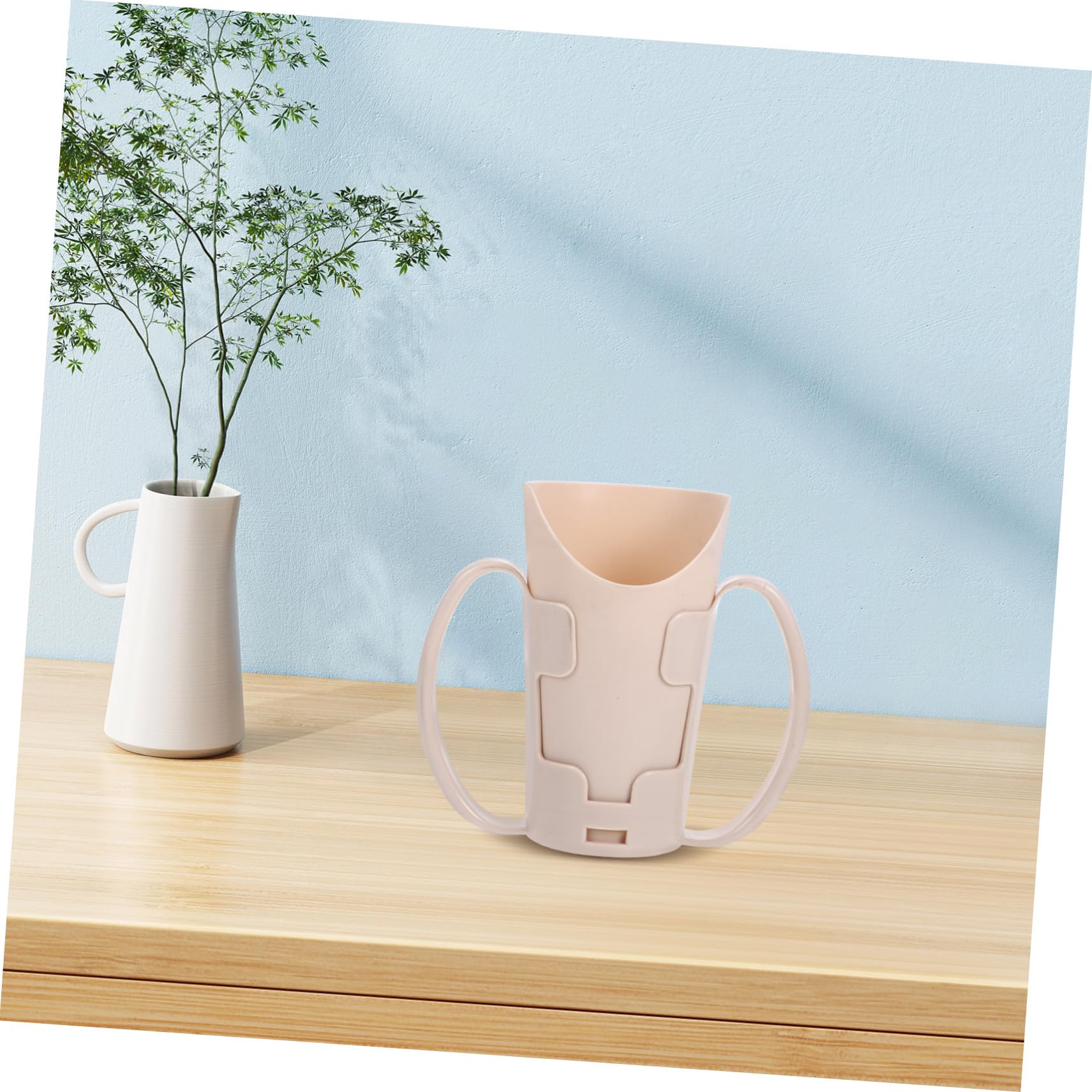 3 Piezas Taza de Cuidado para Adultos Mayores con Doble Asa Ergonómica Inclinado Antiaspiración Taza Adaptativa para Hospital y Rehabilitación Diseño Seguro y Cómodo para