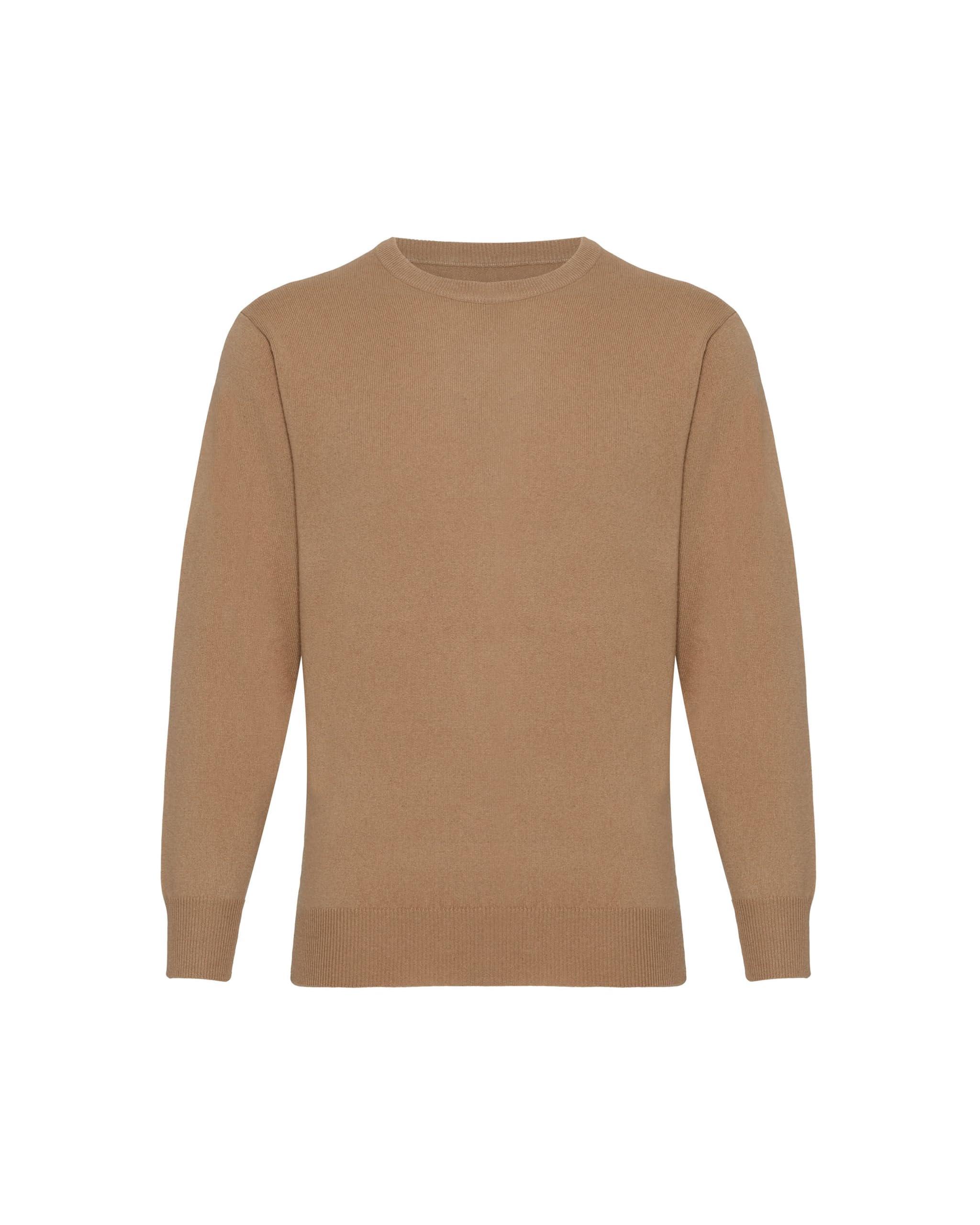 Lona Scott Men's Beige Cashmere Jumper, Crew Neck, Xxl