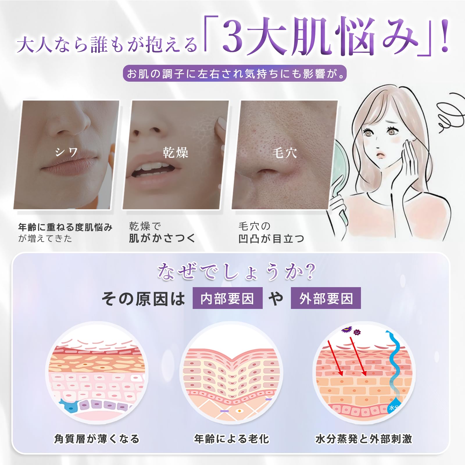 Amazon.co.jp: シートマスク 大容量 フェイスマスク 30枚 VC 100