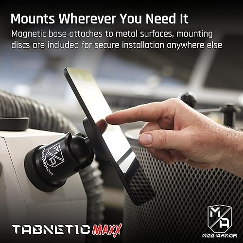 Miniatura 4 de Mob Armor Tabnetic Maxx - Soporte magnético universal para tableta para automóvil, montaje en Estados Unidos, compatible con varias generaciones de