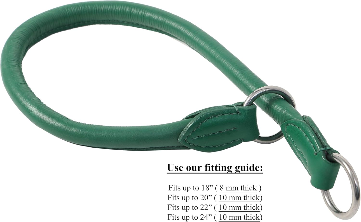 rolled leather slip collar