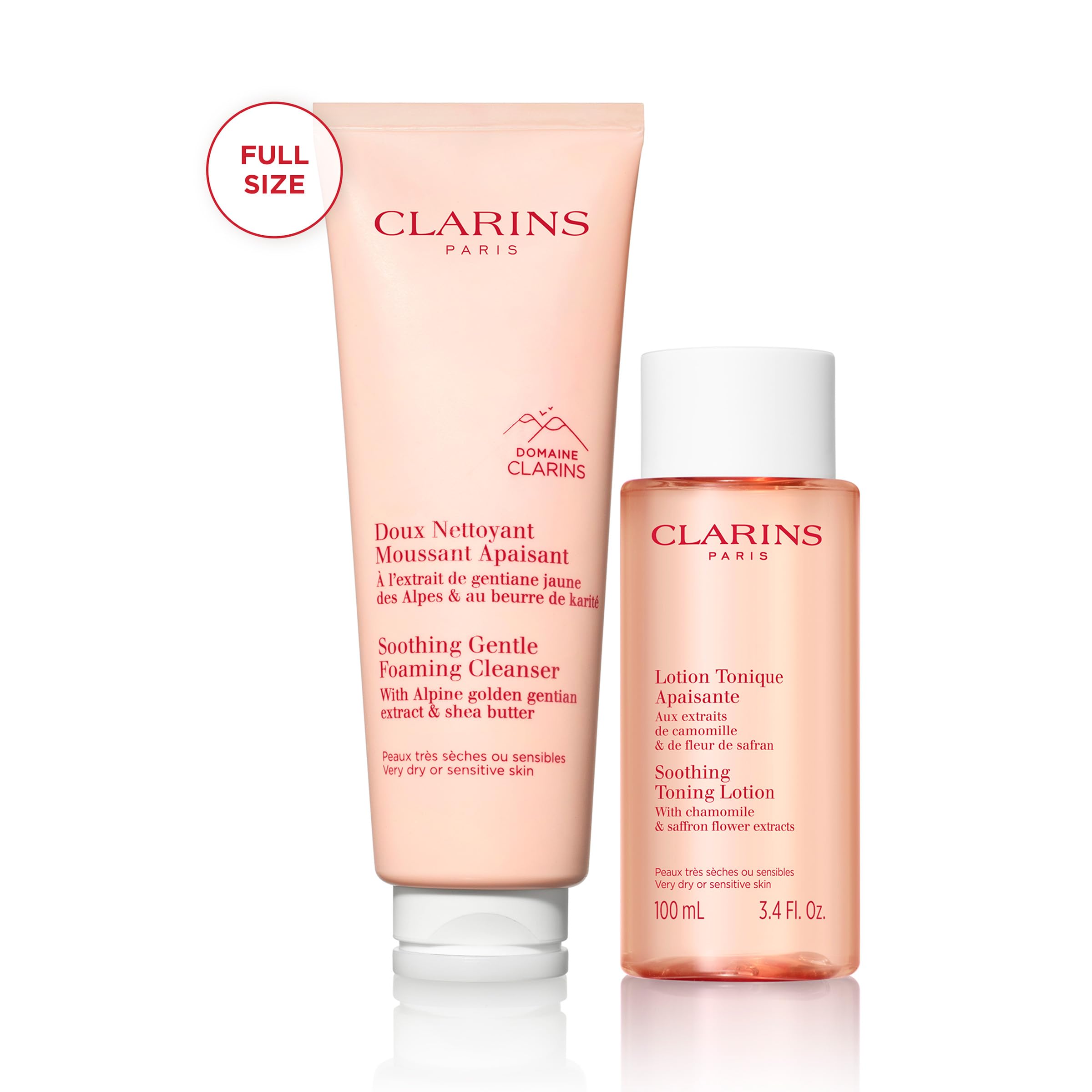 Clarins Soothing Gentle Foaming Facial Cleanser, Pack of 2