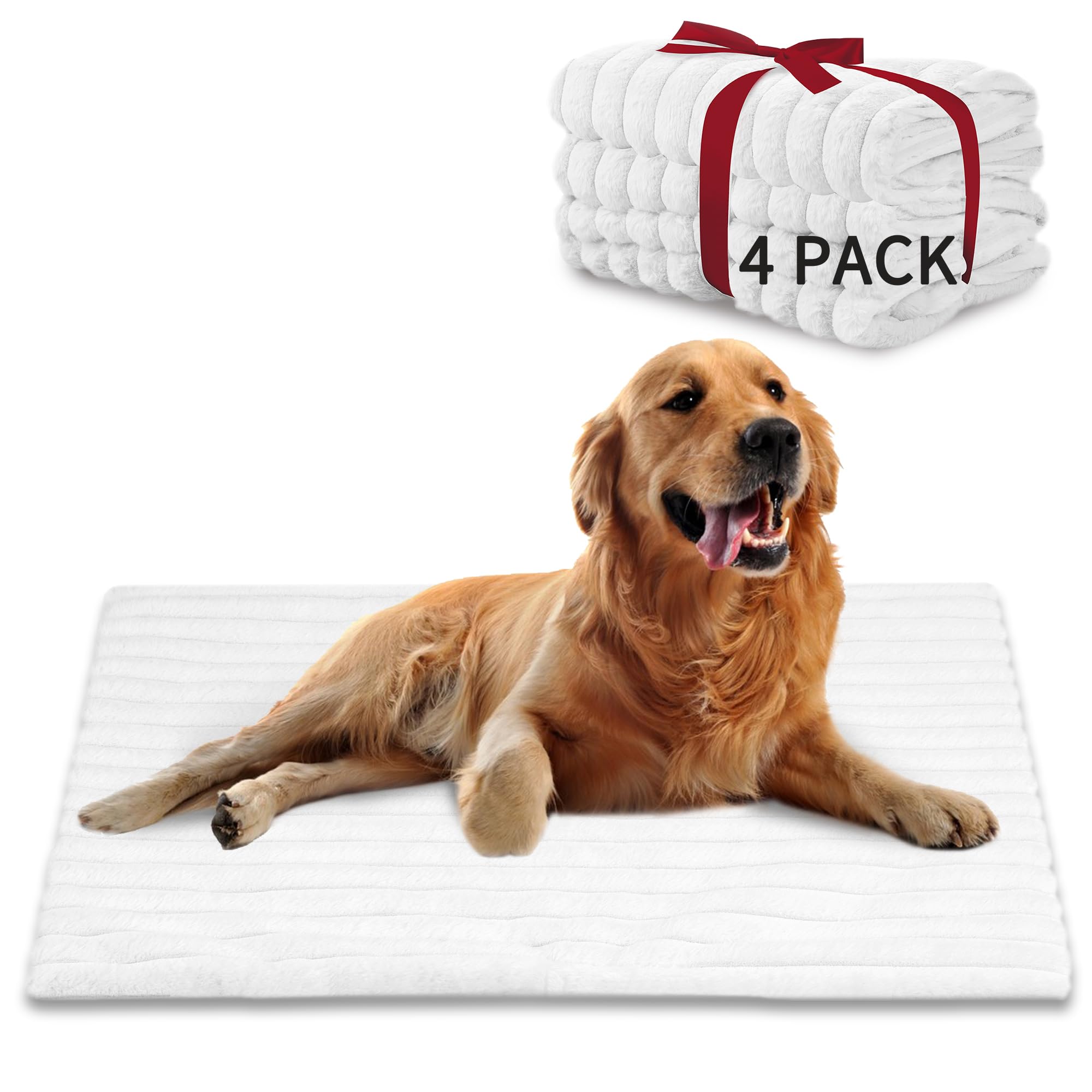NWK Pack of 4 Fluffy Self Warming Cat Mat