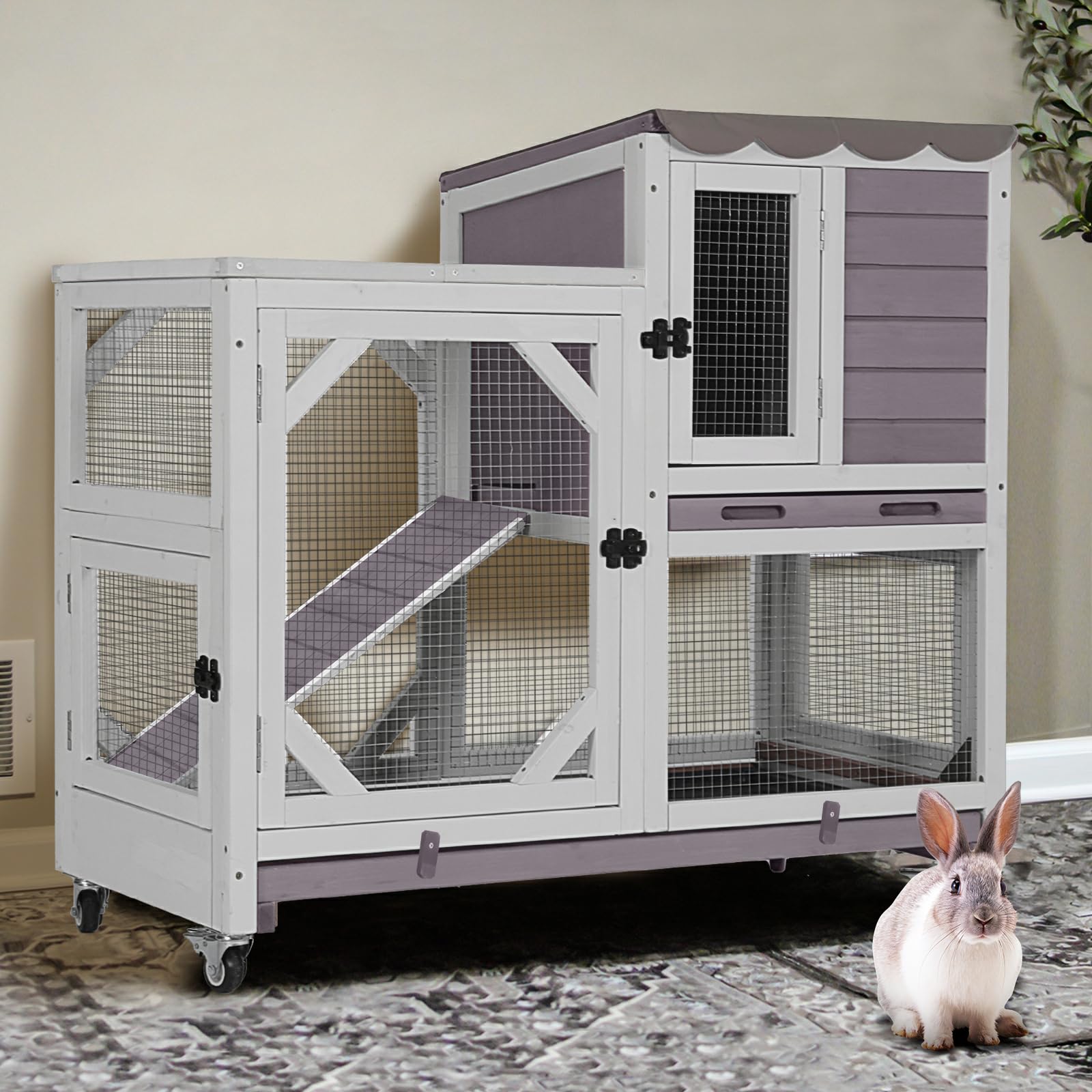 GUTINNEEN 2-Story Rabbit Hutch