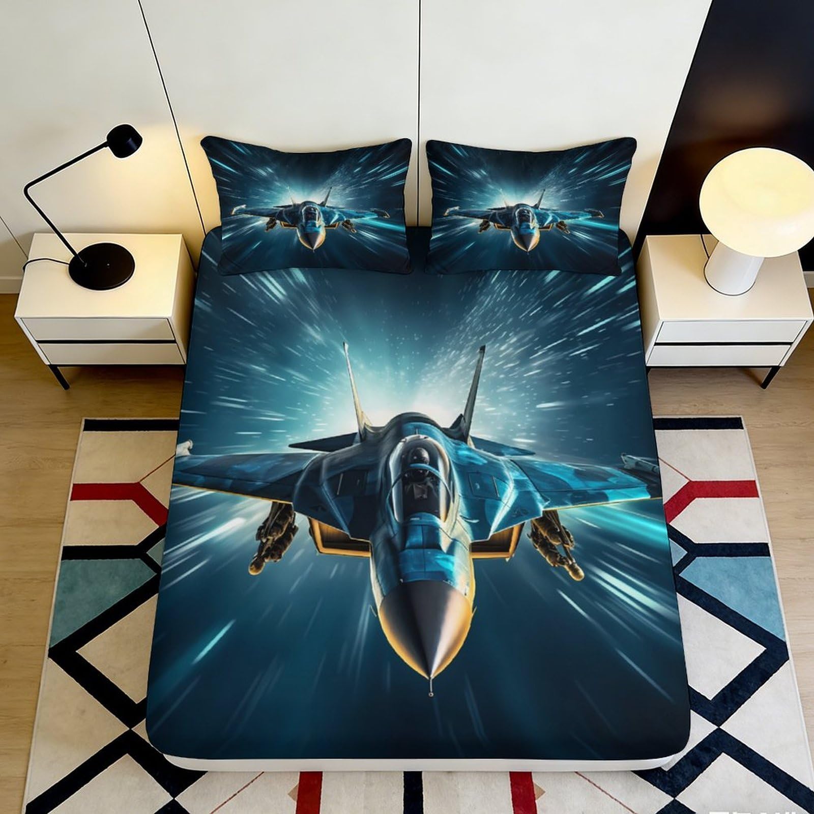 3D Printed Buddha Lotus Fitted Sheet Microfiber Deep Pocket Bedroom Bedding Zen Mattress Fitted Cover Non-Slip Home Washable 160x200x25cm