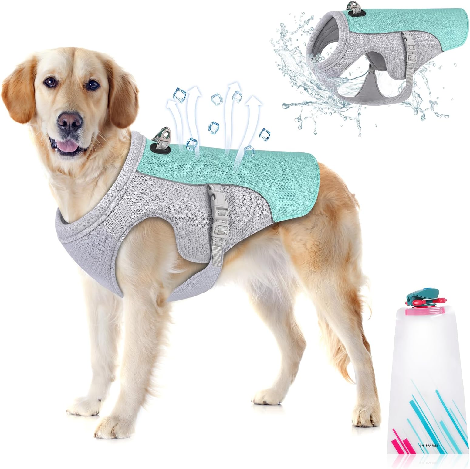 CoolerDog Dog Cooling Vest and Cooling Collar Ice Vest