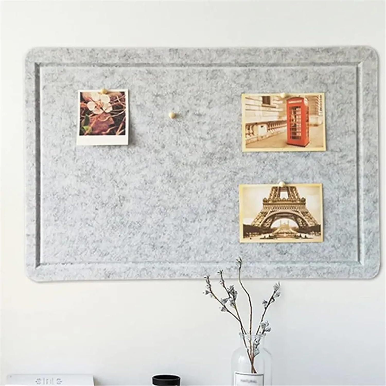 5 Pcs Grey Felt Board Pin for Wall Storage Self-Adhesive Bulletin Display for Wall