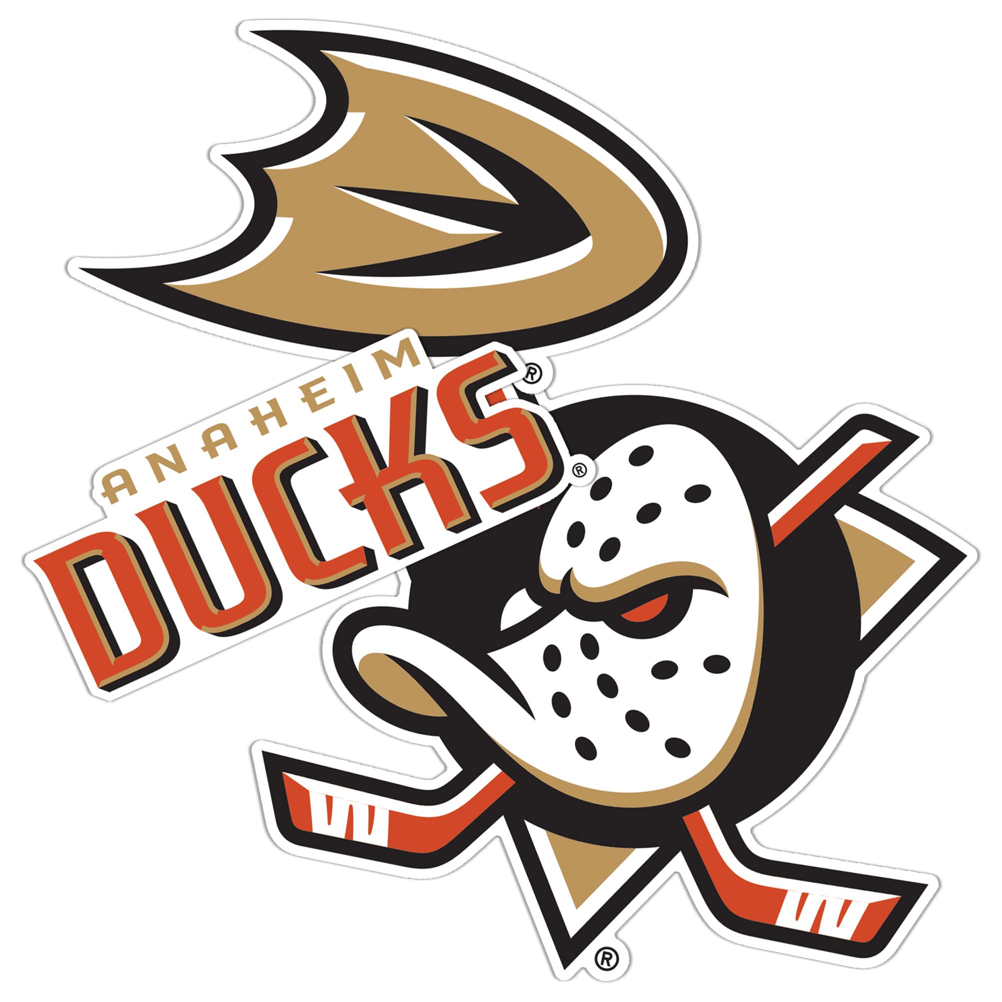 Desert Cactus Anaheim Ducks - Adesivo in vinile della NHL Team National Hockey League, per computer portatile, bottiglia d'acqua, album di ritagli (tipo 5-1)