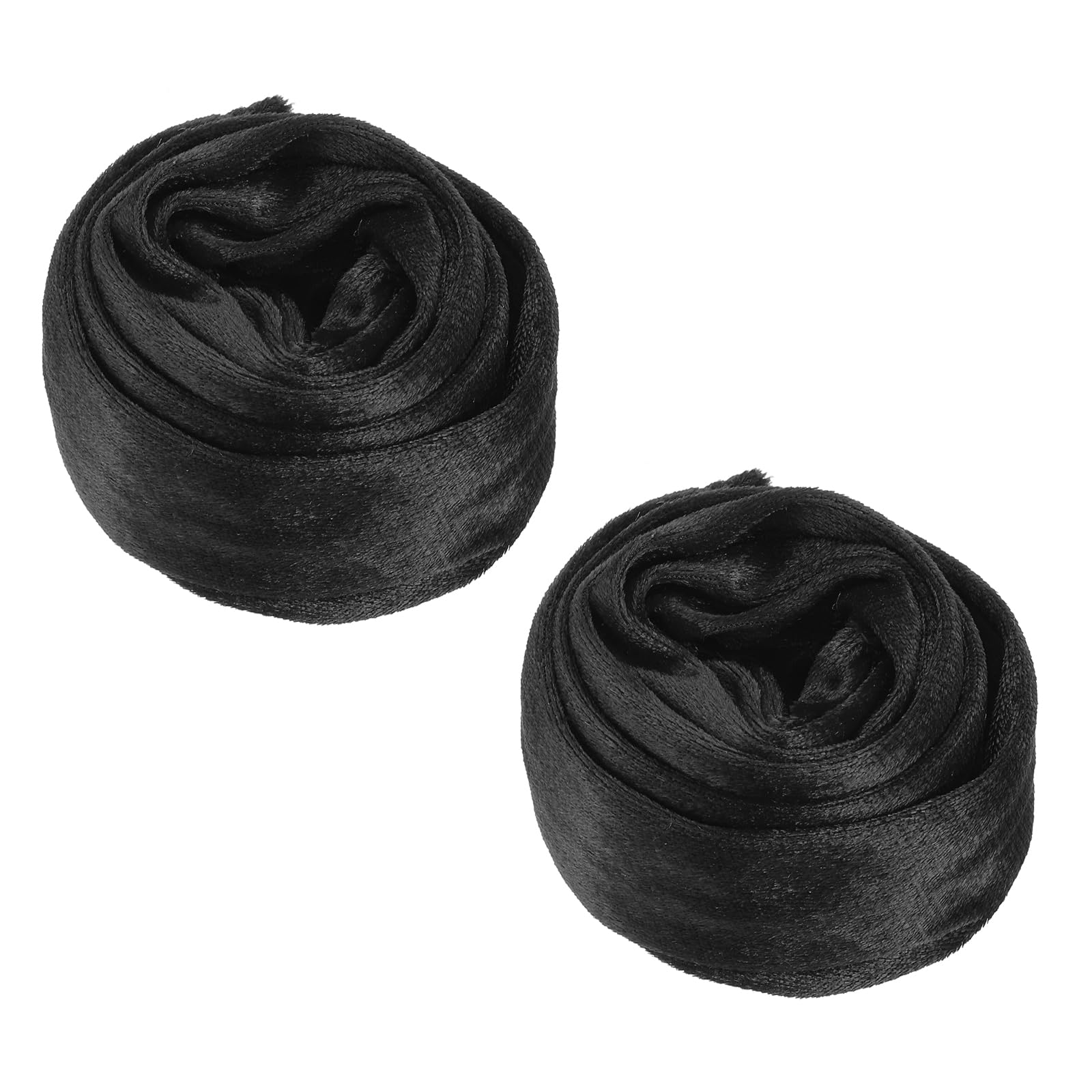 PATIKIL 3.3ft Chandelier Chain Cord Cover, 2 Pcs Velvet Cloth Fabric Chain Sleeve Decorative Cord Covers for Chandelier Wires Swing Cable, Zipper Style, Black