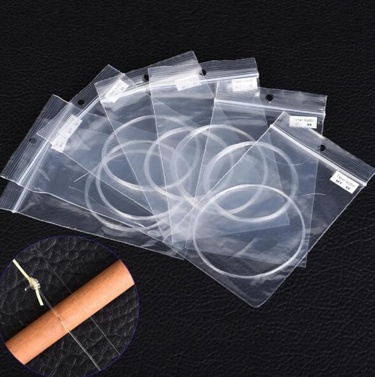 YJIUYUANQ Super Strong Nylon Fishing Tool Clear Taper Leader Carp Tapered Leader Fly Fishing Cord Fly Fishing Lines,(9FT/2.74M Each) 0X/1X/2X/3X/4X/5X/6X,7PCS