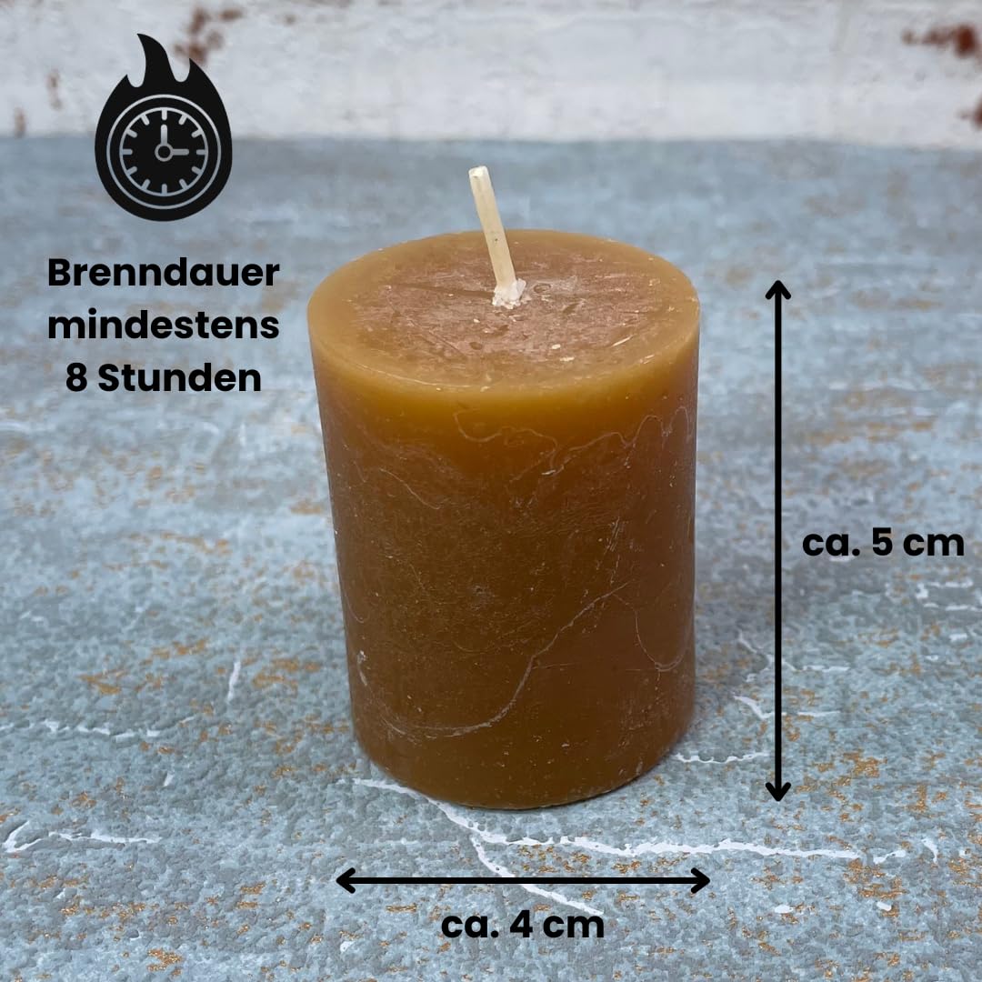 Mini Candele Rustiche, Circa 4 X 5 Cm, Stile Antico, Per L - 7
