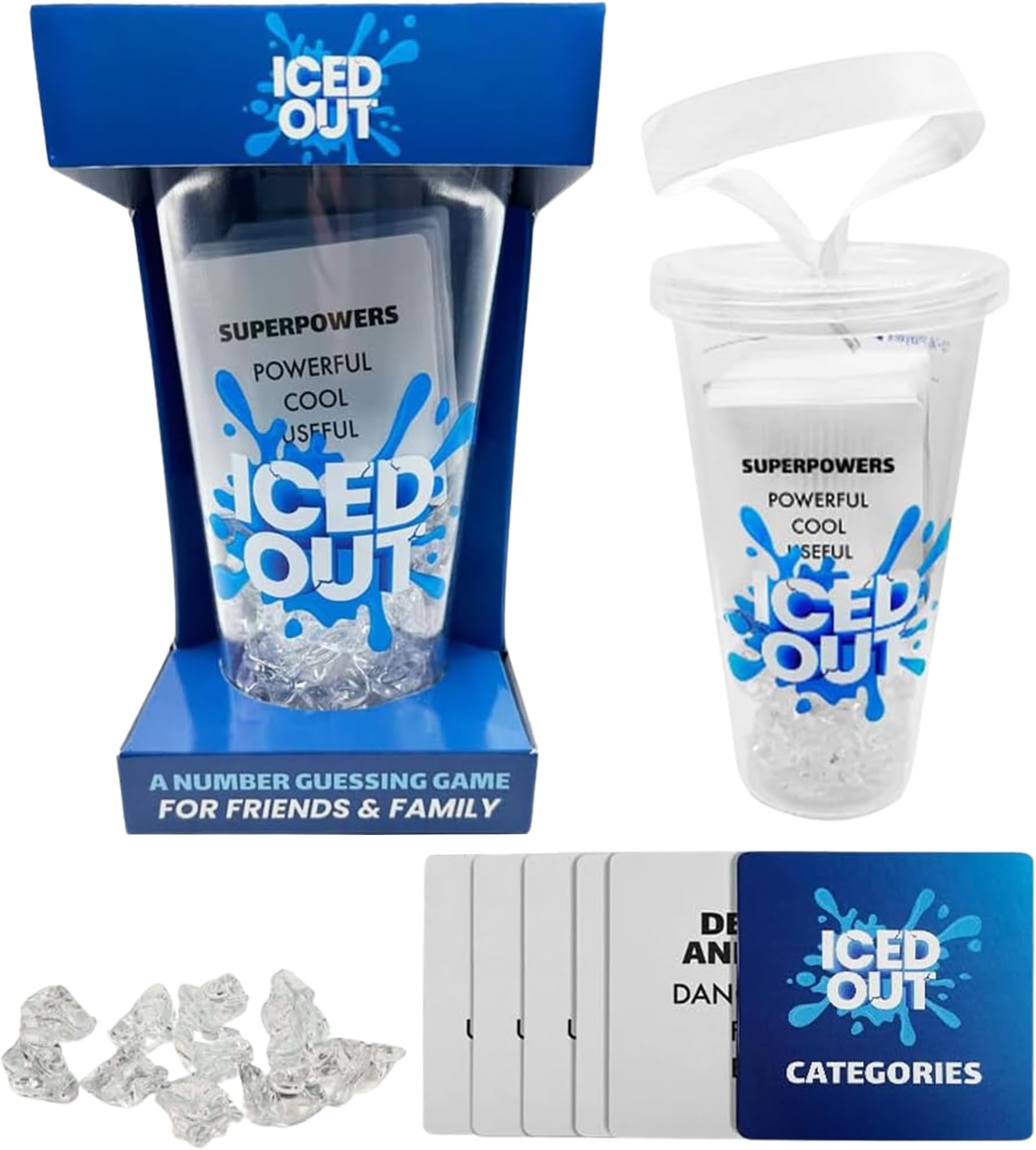 The Uzzle Iced Out, The Ultimate Number Guessing Game, Family Card Games for Adults & Kids for Age 8+