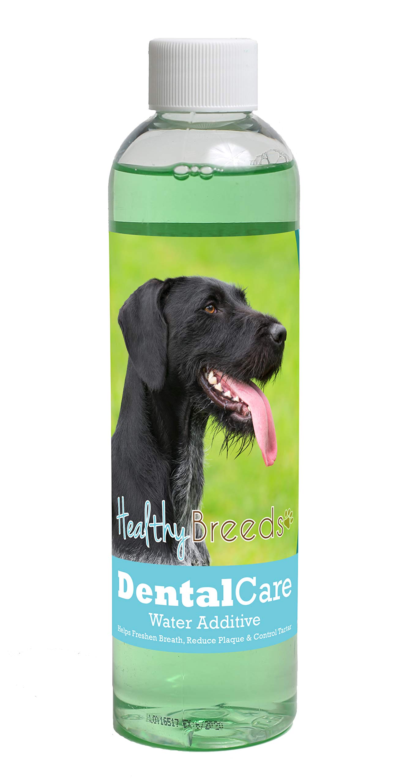 Healthy Breeds Dog Dental Care Water Additive for German Wirehaired Pointer - Helps Freshen Breath, Reduce Plaque &amp; Control Tartar - Mint Flavor - 8 oz