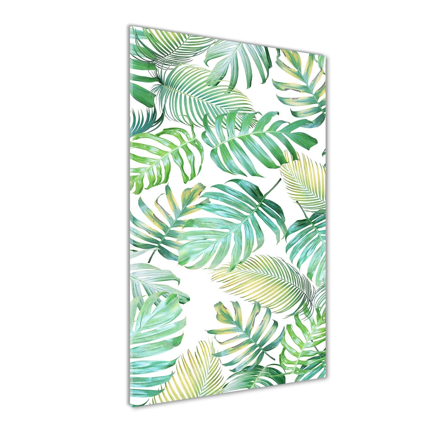 Tableau plexiglas feuilles tropicales 50x100 cm par Tulup pour déco murale