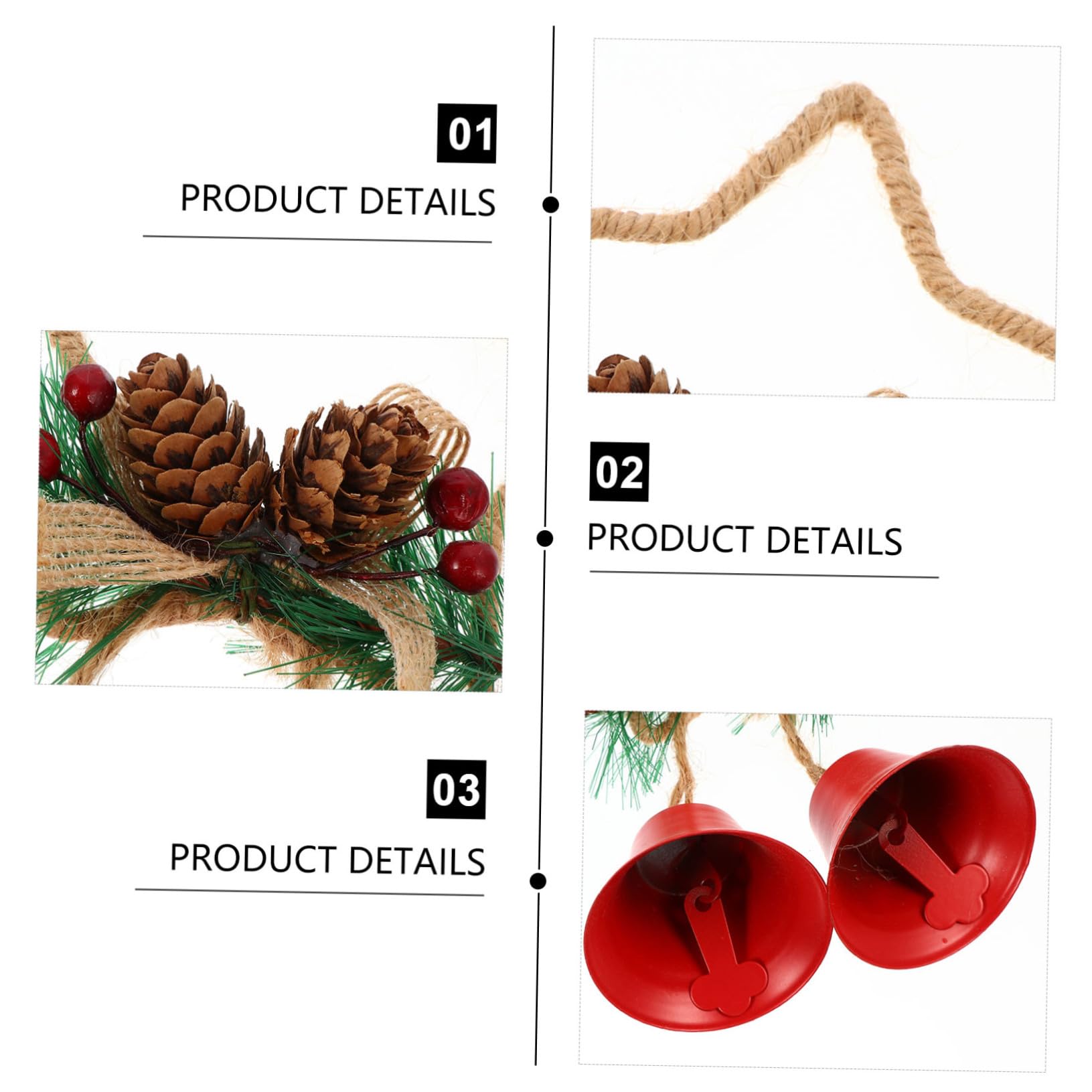 Zerodeko 2 Set Di Campanelle Per Lalbero Di Natale Pendenti A Forma Di Campanella Di Natale Decorazioni Uniche Da Appendere Per Case Camere Da Letto E Soggiorni 3 Pezzi * 2