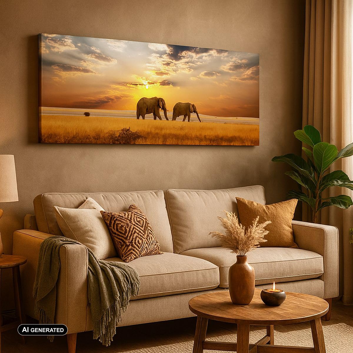 Lienzo Decorativo 120x50cm Moderno Panorámico Paisajes Naturaleza - 3150