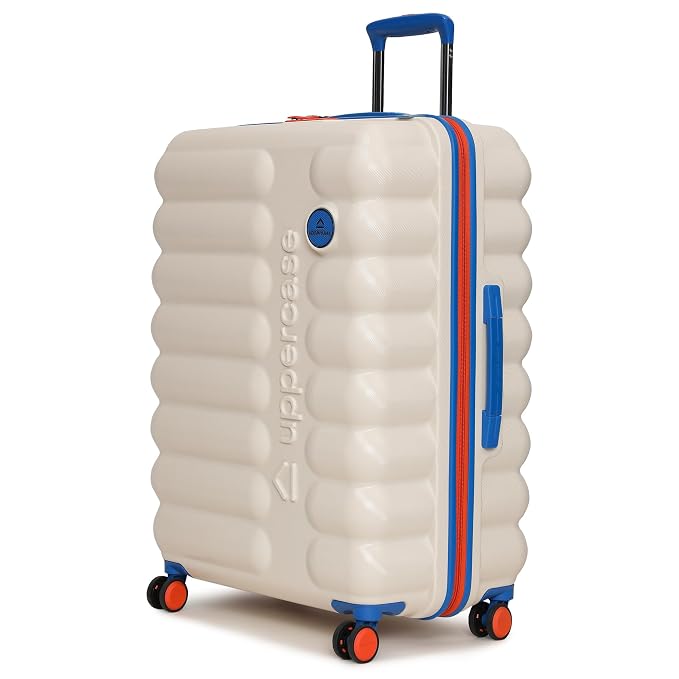 uppercase Astro 74.5 Cm(Large)|Check-In Trolley Bag|Sustainable Hardsided Luggage|Dual Spinner Wheel Suitcase|Flushed Tsa Lock & Anti-Theft Zippers|Suitcase For Men & Women|2000 Days Warranty(Beige)