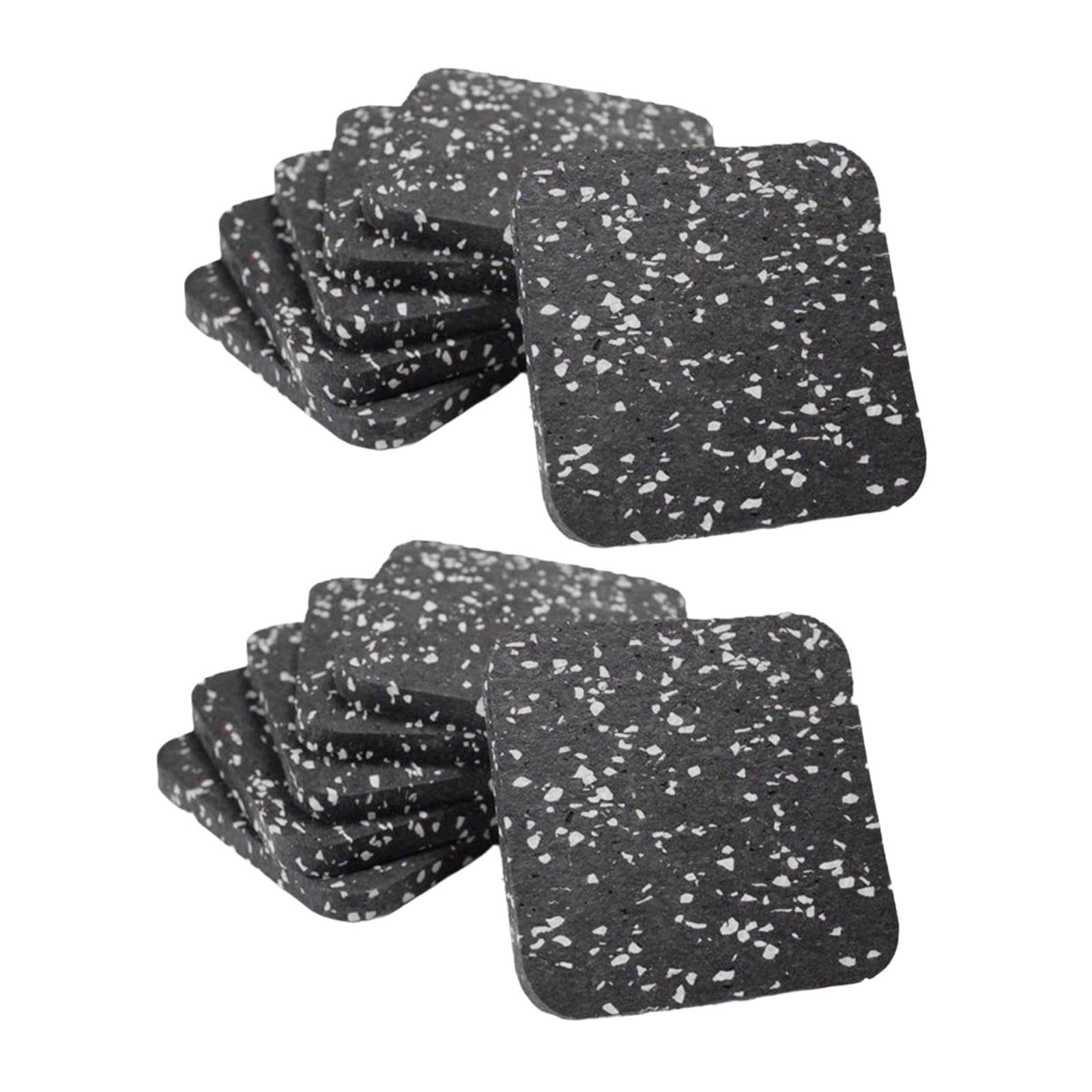Amagogo 12 Pezzi Tappetini Tapis Roulant Tappetino Antivibrazione Tappetino Attrezzatura Fitness Antiscivolo Realizzato in Gomma per Assorbire Urti E Ridurre, in Bianco E Nero