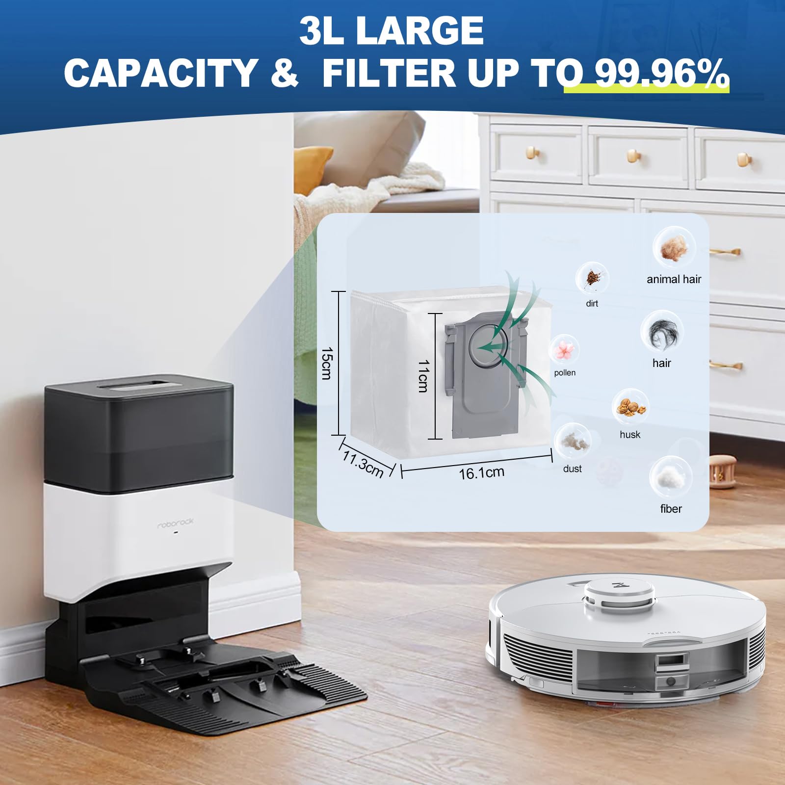 Ricambi Per Roborock S7 Pro/Max Ultra - 20 Pezzi: Spazzole, Filtri, Panni, Sacchetti - Foto 5