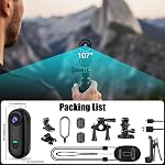 OBEST Action Camera, 4K Mini Thumb Camera, POV Cam with IP68 Waterproof, Magnetic Hands-Free POV Camera for Vlogging, Cycling, Mountaineering and Outdoor Sports(Black)