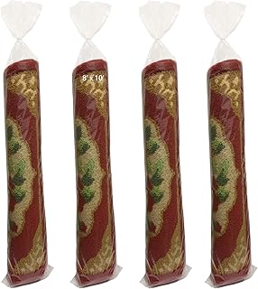 4 Pcs Plastic Rug Storage Bags with 10 Ties,Fits Rugs up to 8' x 10' Cle...