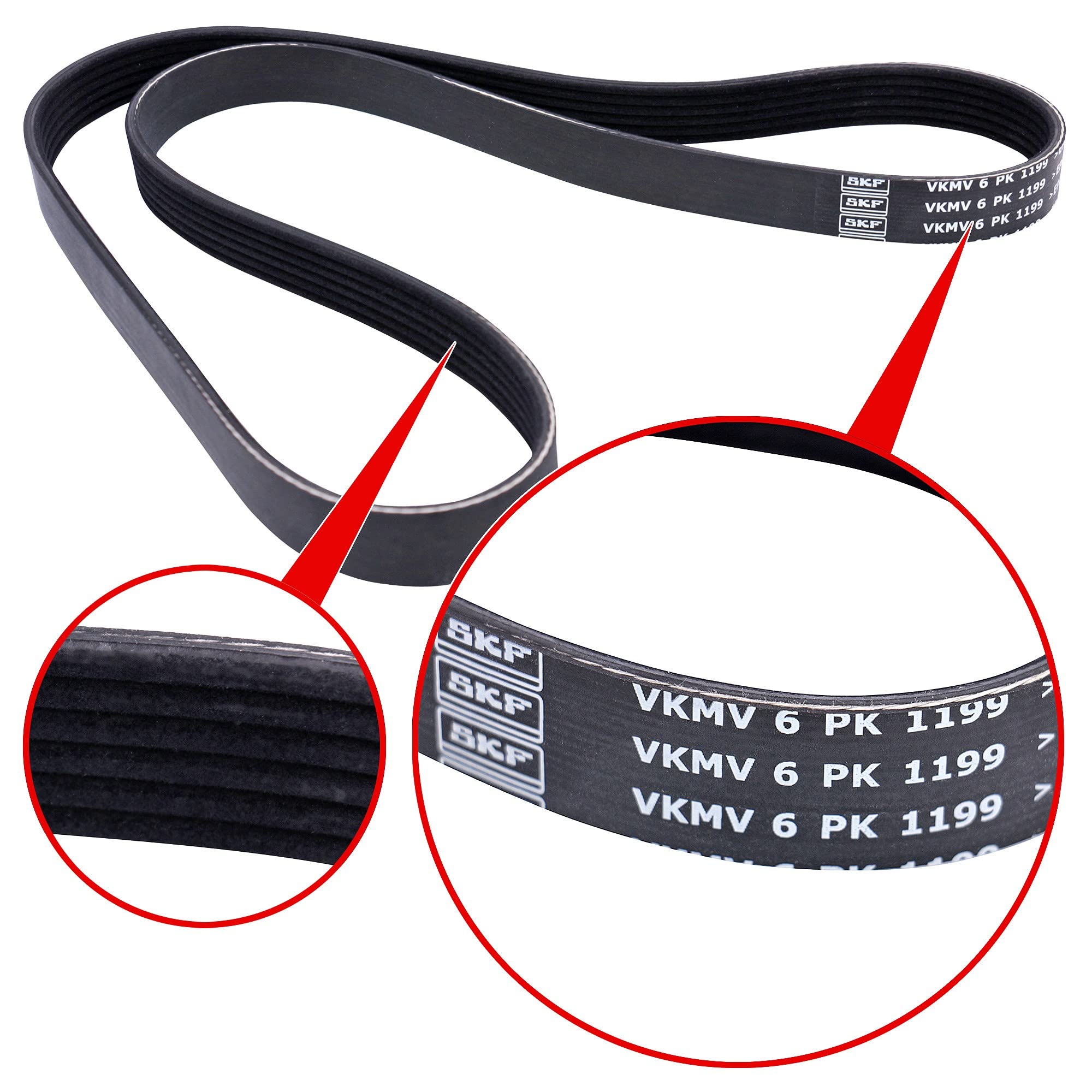 Kit Courroie Multi-V SKF VKMA 36055 - Galets Et Courroie D'Origine - Pour Réparation Complète