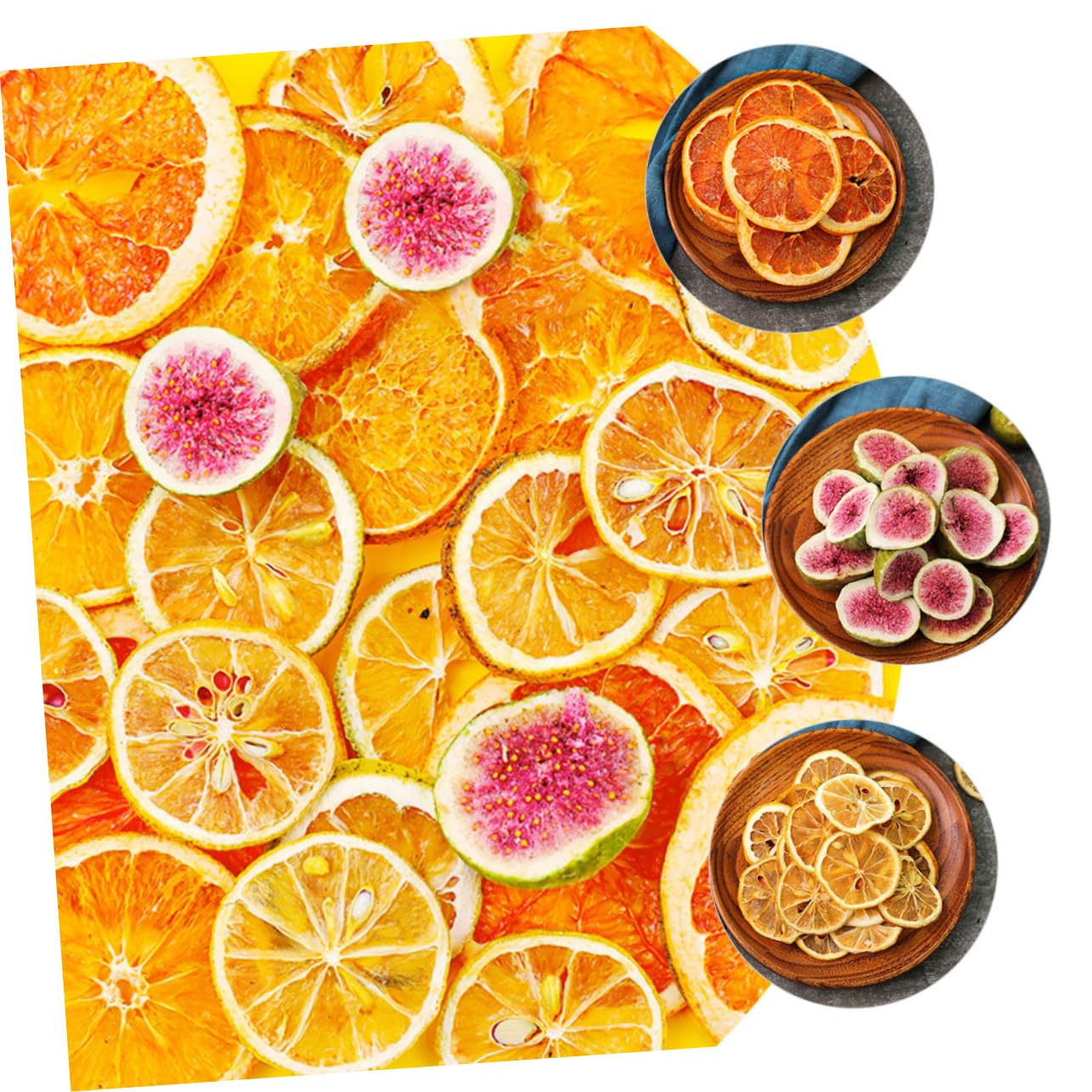 Gadpiparty 2stücke Deko Getrockneten Orangenscheiben Und Früchten Für Kreative Bastelideen Für Weihnachtskränze Tischdekoration Und Zufällige