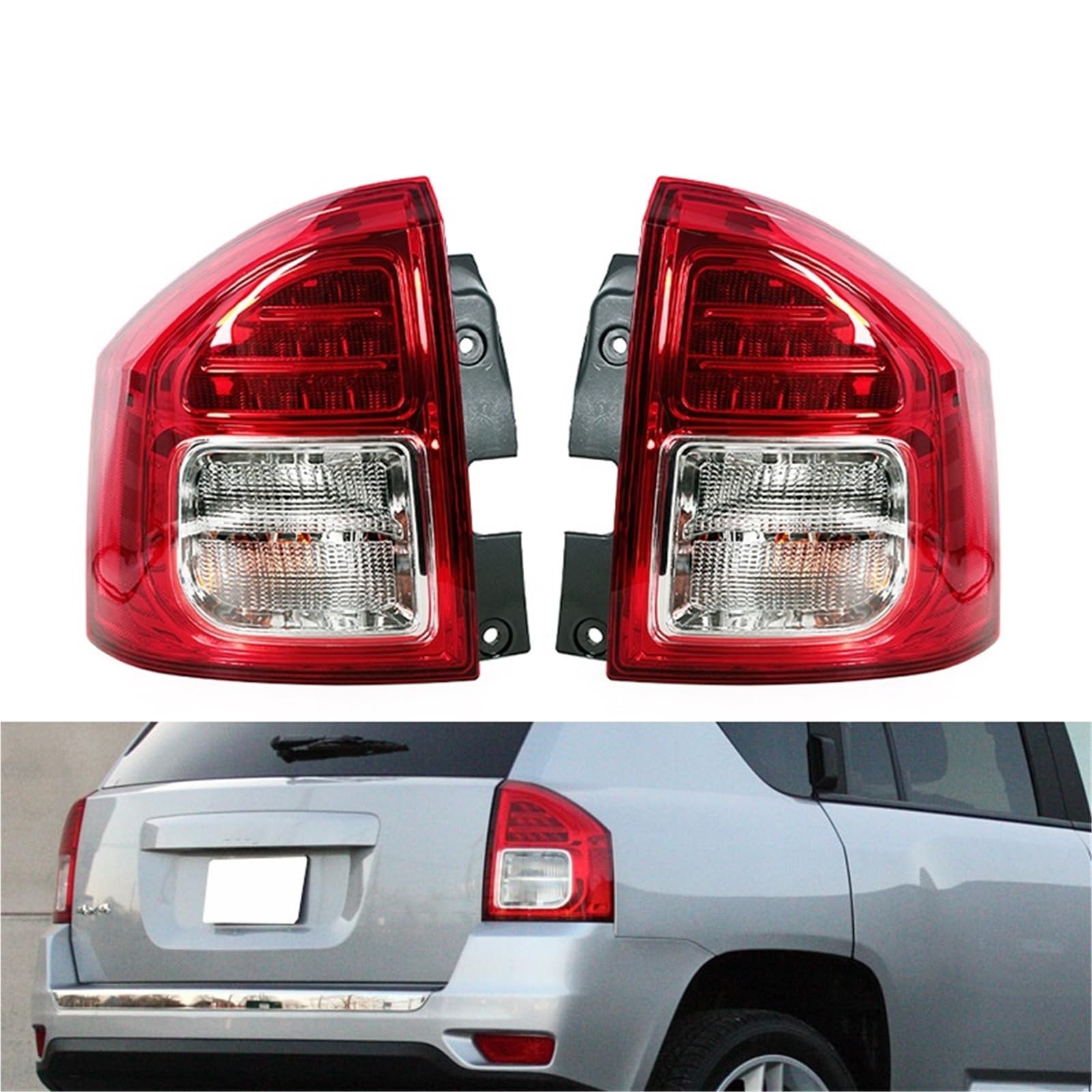 Lampa tylna zespolona Do Jeep Compass 2011-2013 LED Tylne światło tylnego zderzaka Tylne światło stopu Lampa hamulca 5182543AC 5182542AC tylne światła LED(Left)