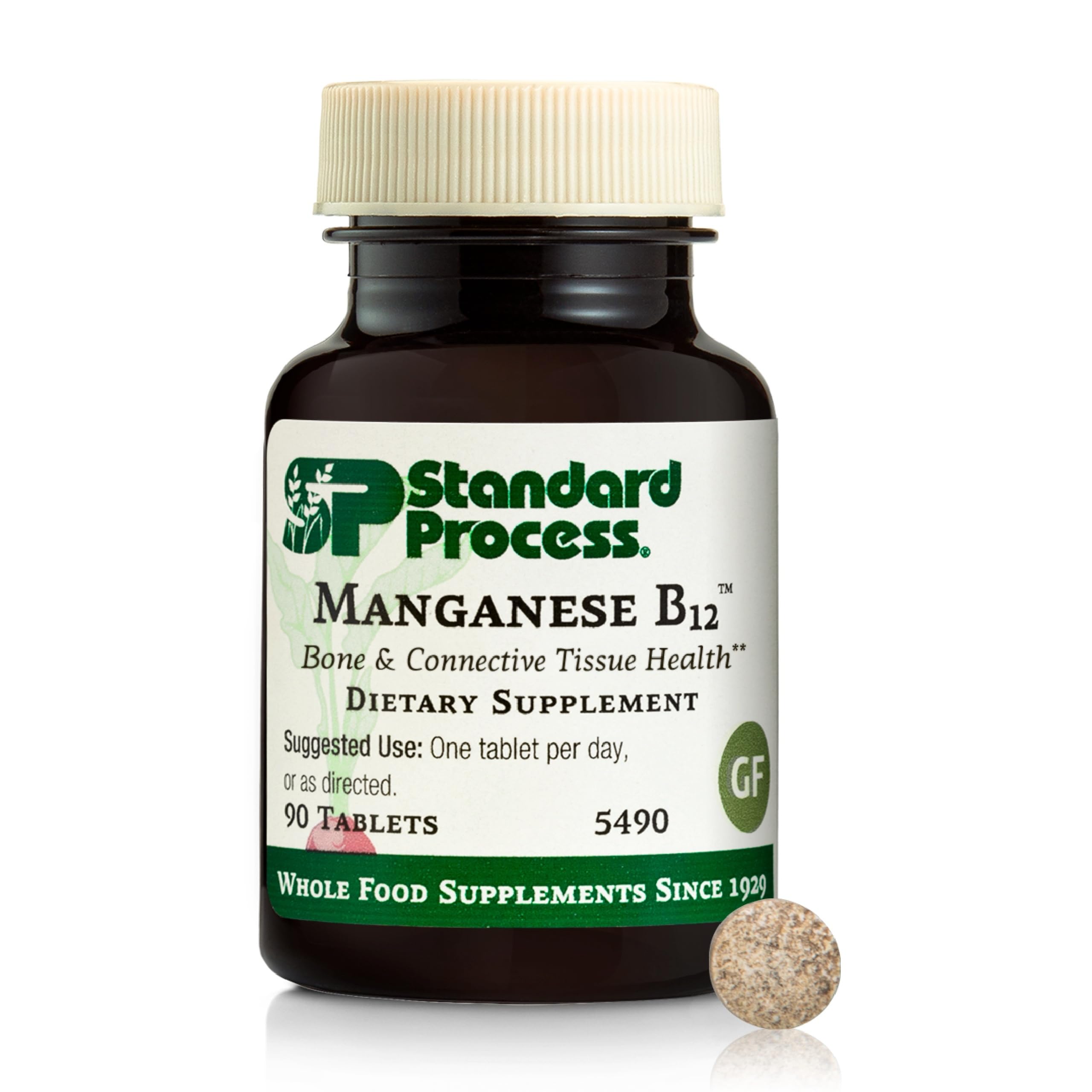 Standard Process Manganese B12, Bone & Connective Tissue, 90 Tablets